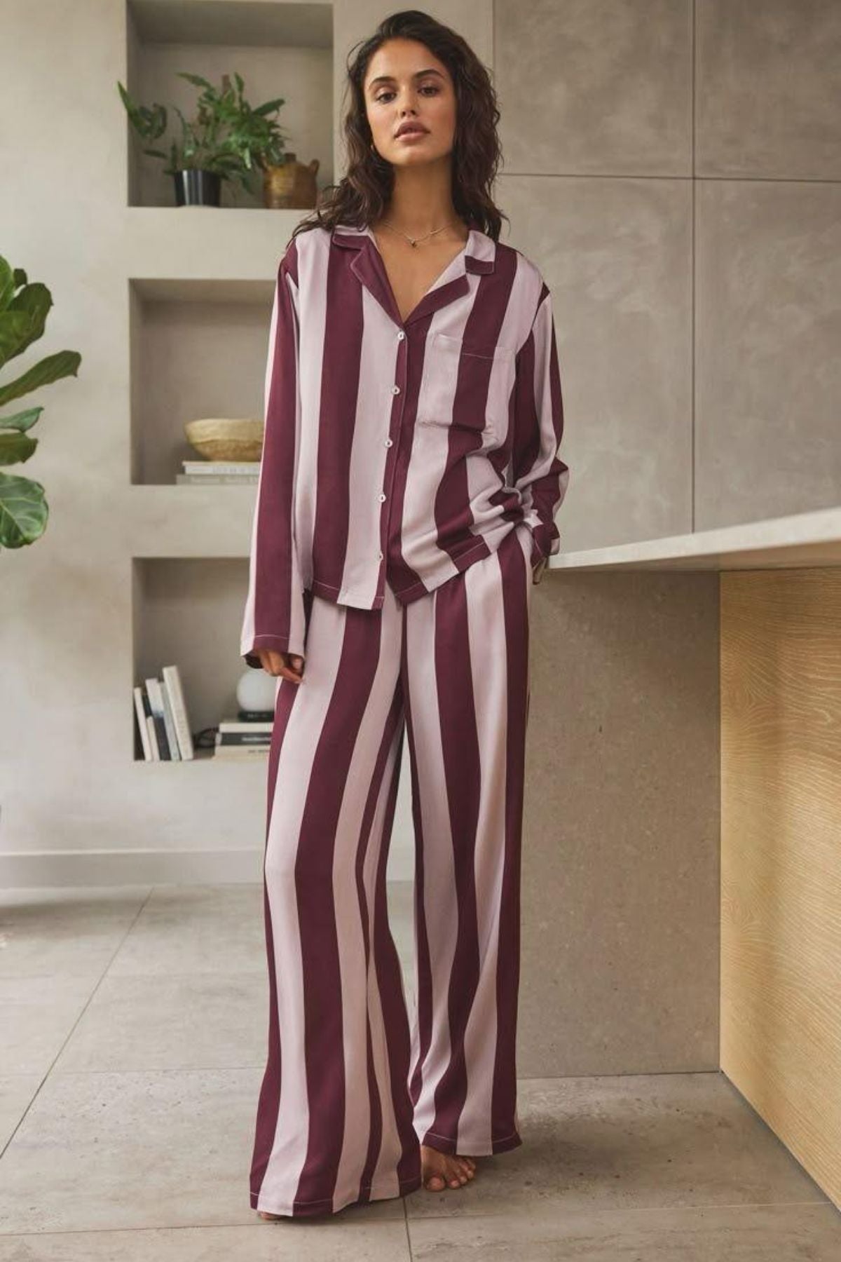 Barra Luxe Satin Night Suit